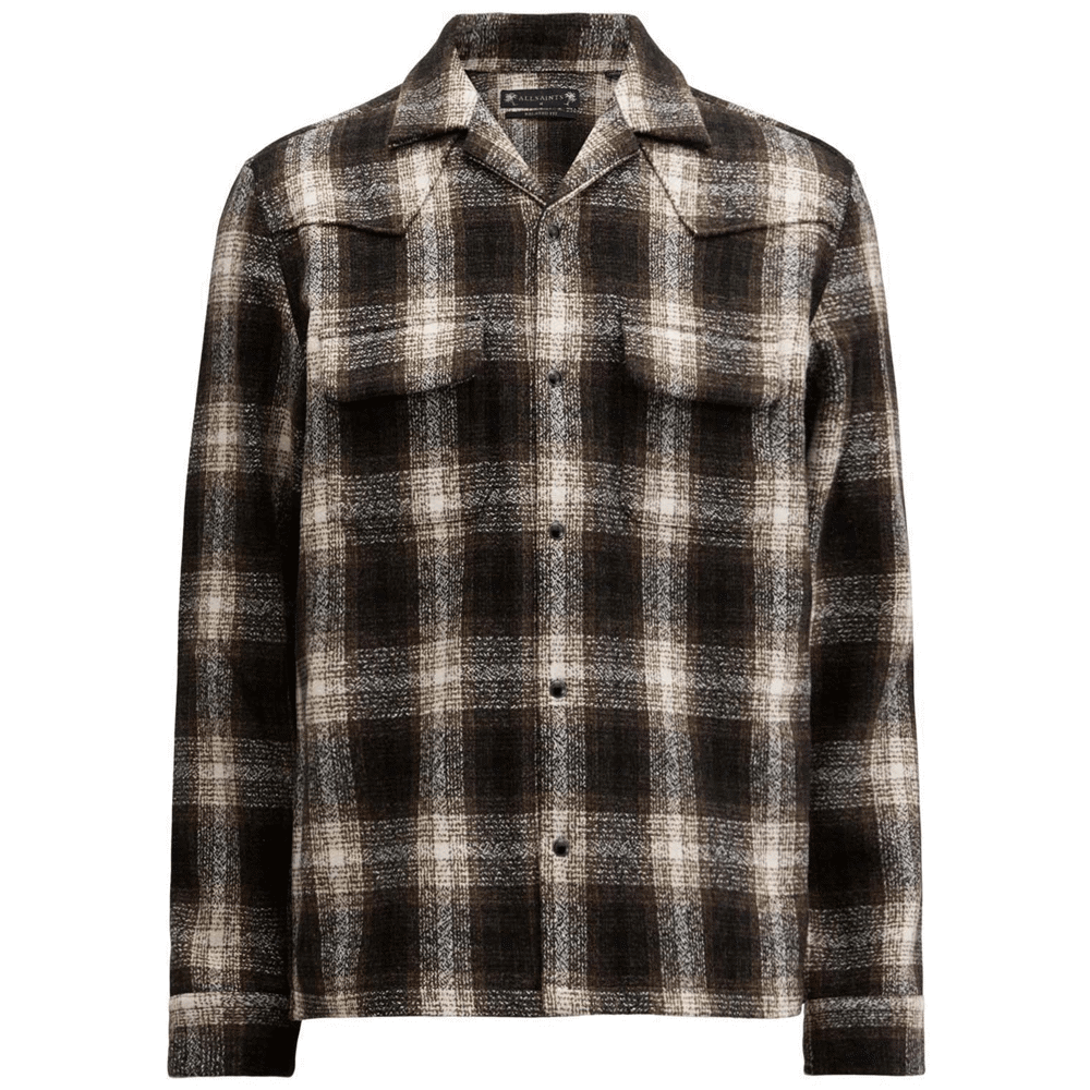 AllSaints Alvar Checked Western Relaxed Fit Shirt